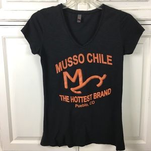 DistRict graphic T shirt Womans M Black Chile